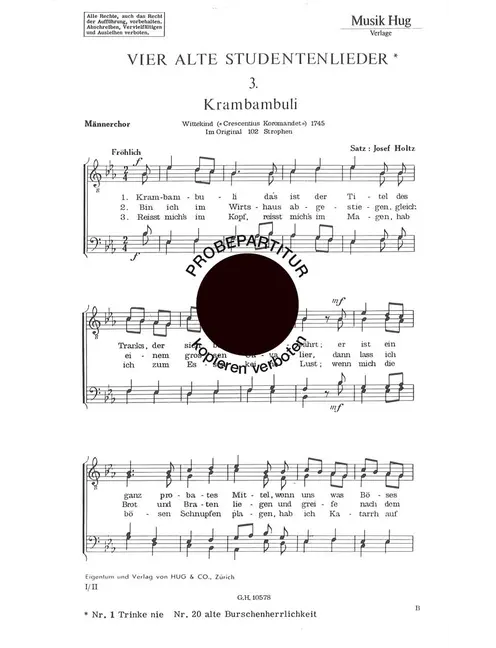 Krambambuli/Gaudeamus..